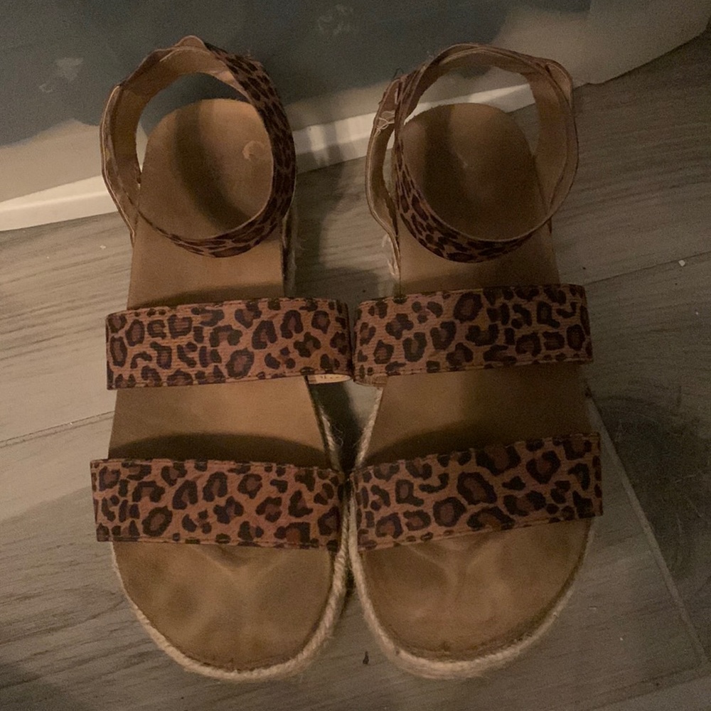 Cheetah print sandals
